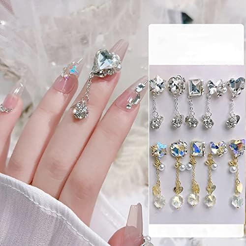 N / A luksuzni Cirkon 3d ukrasi za nokte sjajni biser dijamant Kristalna Legura privjesak nakit dizajn noktiju