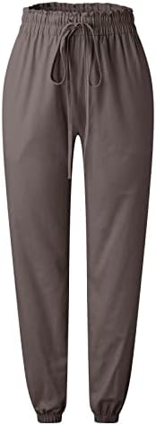 Beuu ženski elastični struk Comfy Cargo Hlackes Capri dukseri sa džepovima Casual Basurne pamučne pantalone