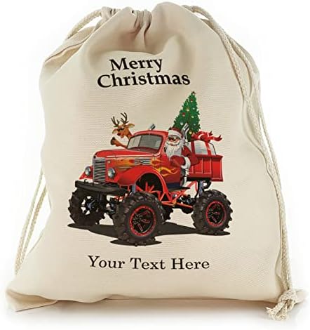 FAIDYWORD Personalizirana torba sa kamionima Santa Red Monster Merry Božićni dizajn Ispis, za višekratnu