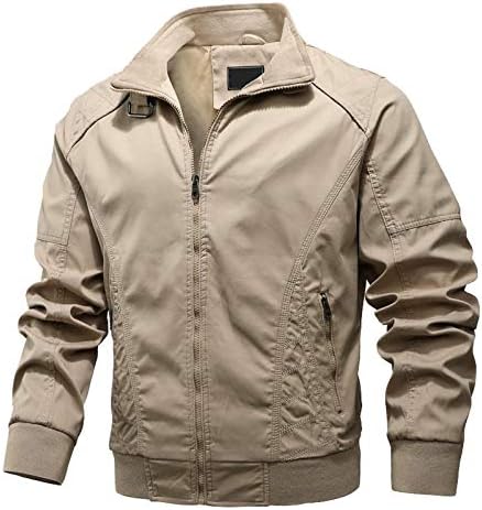 AdSSDQ bomber jakna za muškarce, zimski izrez Moderni kaput muški biciklizam pamučna jakna sa punim rukavima