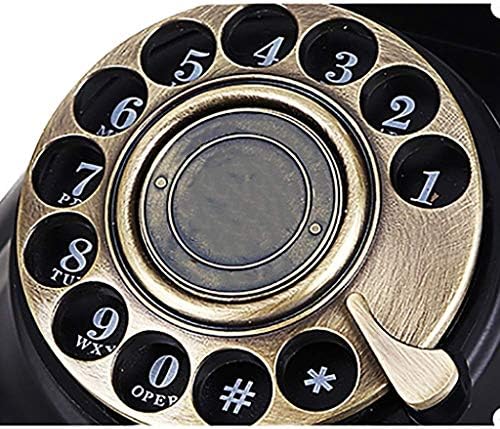 WODMB Telefon Retro telefon, rotacijski biranje telefon retro staromodno metalno zvono, kabela za kuću i