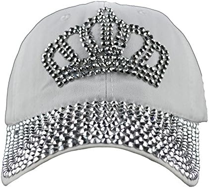 Elonmo Bling Rhinestone HATS Crown Design ženski bejzbol kapa Golf šešir Jeans Wash Traym podesiv