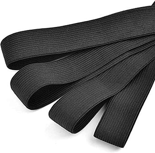 Elastični 1,5 inčni 5 ili 10 dvorišni pleteni šivaći elastični pojas crno-bijeli proizveden u SAD-u