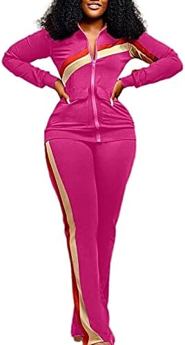 Flamingels Ženska ležerna prugasta od 2 komada sakupljač zatvarača zatvarača Pocket Retro set 2023 Trendy