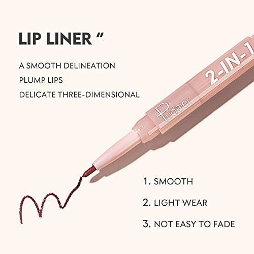 Mauve lip Liner olovka ruž za usne, baršunasta kremasta mat boja za usne Dual-Ended Long Wear mat lip Stick
