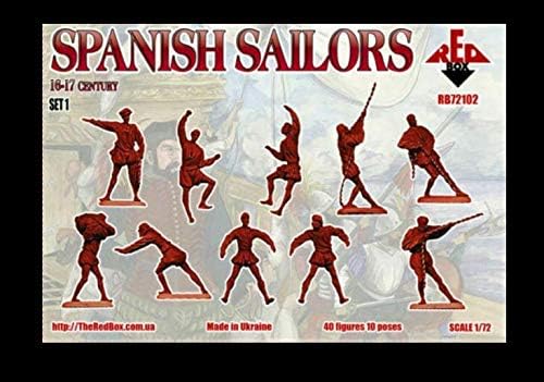 Crvena Kutija 72102-1 / 72-Španski Mornari, 16-17 Vek, Set 1 Komplet Plastičnih Modela