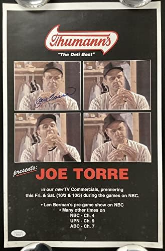 Joe Torre potpisao fotografiju 11x17 Thumanns ad bejzbol Yankees Hof Manager Auto JSA - AUTOGREM MLB Photos