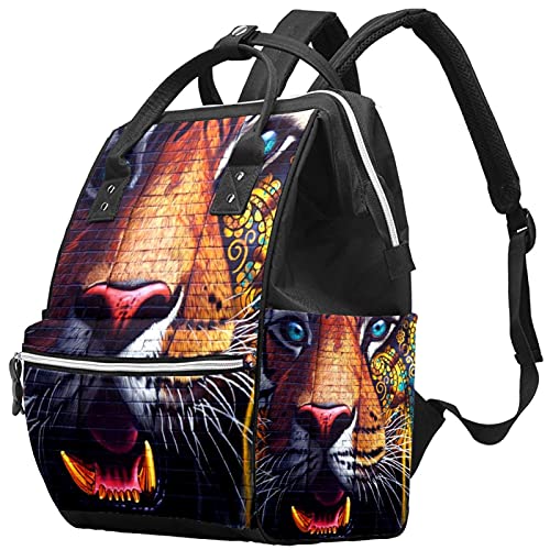 Graffiti tiger pelene tote torbe mammmy ruksak veliki kapacitet pelena torba za staračku vrećicu za brigu