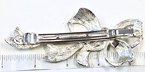 Kristalna bačva za kosu sa metalnim kopčom u srebrnoj boji
