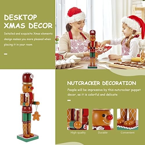 2 kom drveni medenjak Man krase Nutcracker ukras Božić Party Scene dekor