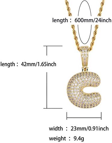 Hechuang Zlatna lančana ogrlica za žene personalizirana početna ogrlica za muškarce lanac od nehrđajućeg
