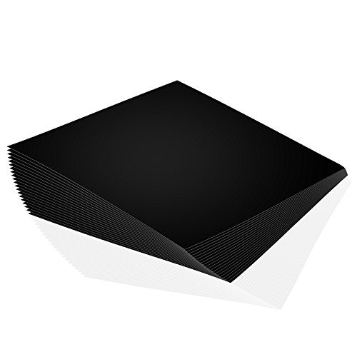EZ Craft USA mat vinilne ploče s trajnim ljepljivim podlogom 12 x 12 - 40 mat crno-bijelih listova radi