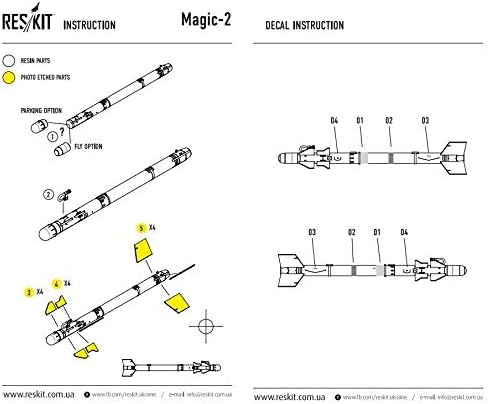 Reskit RS73-0053 - 1/72 - Resin R-550 Magic-2 Detalj raketne smole