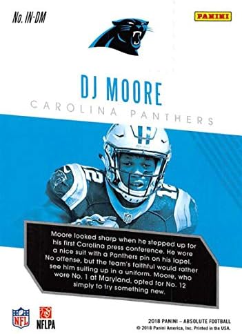 2018 Apsolutni fudbalski uvod 16 DJ Moore Carolina Panthers RC Rookie Card