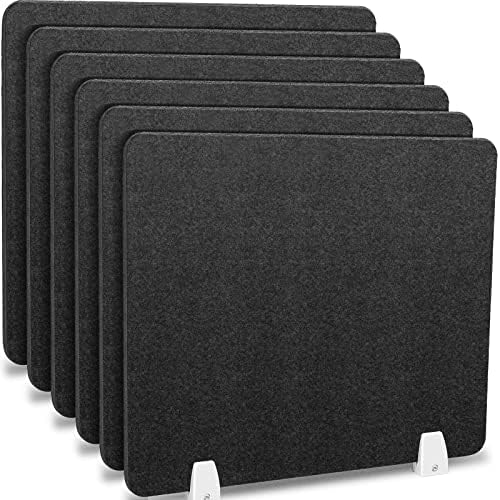6 paketa Desk Divider Privacy Panel 20 x 24 inčni akustični Samostojeći desktop Partition Desk razdjelnici