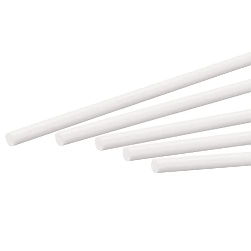 MECCANIXITY ABS plastični štap okrugli puni bijeli Bar 5. 2mmx250mm za DIY model materijal, arhitektonski