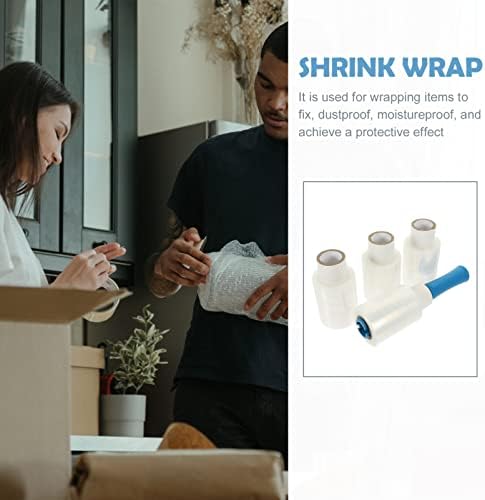 STOBOK Cling Wrap Cling Wrap industrijska snaga Mini ručni rastezljivi Wrap debeli Clear Cling Plastic moving