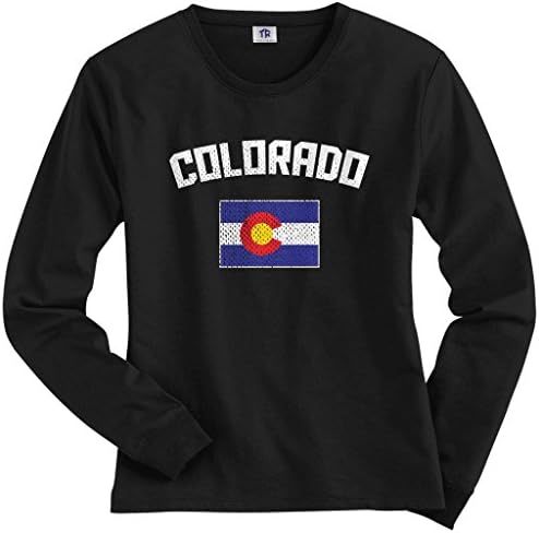 Threuck Women's Colorado Coloradan Coloradan Flag majica s dugim rukavima