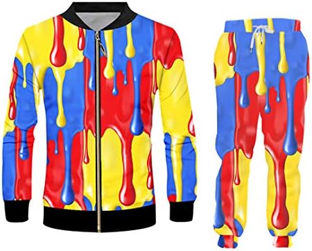 Yjqwddd 3D Tie-Dye Sportska odjeća za ispis boja i hlače za muškarce i žene
