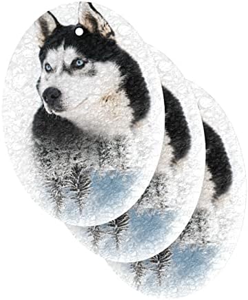 Alaza Slatki sibirski haski pas Print Prirodno sunđera Kuhinjski celulozni spužvi za posuđe Perilica kupaonica