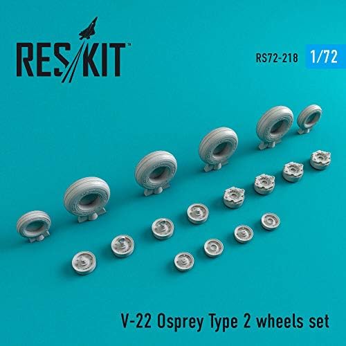 Reskit RS72-0218 - 1/72 V-22 Osprey tip 2 kotača Set Scale Resin Detaljni komplet