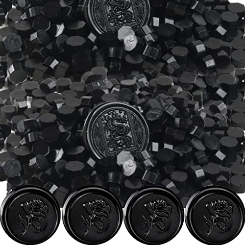 Black Wax Seal Beads, 720pcs Pearl White Wax zaptivne perle za zaptivanje voštanih maraka, masovni rasuti
