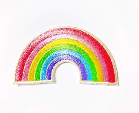 Th Pastel Rainbow Slatki crtani logotipoti za patve za šivanje željeza na vezenom aplicijskoj znački znak