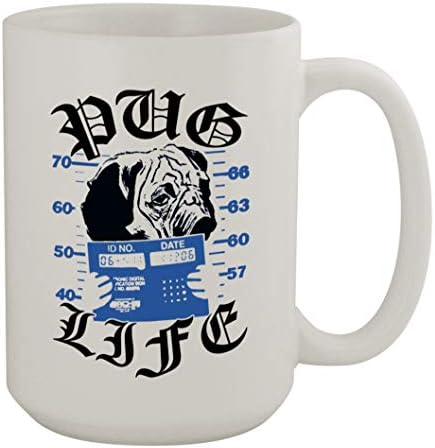 Sredina puta Pug Life 352 - lijepa smiješna humorna keramička šolja za kafu od 15oz