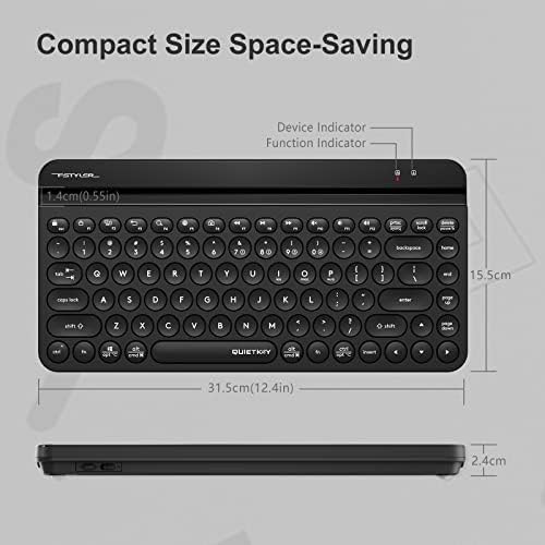 Bloody FBK30 Multi-Device QuietKey Wireless Keyboard, 2.4 G i Bluetooth Dual Mode, do 4 uređaja, prenosiv