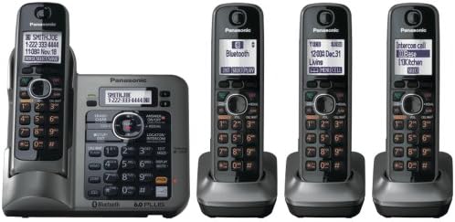 Panasonic KX-TG7645M DECT 6.0 Link-Yeill putem Bluetooth bežičnog telefona sa sustavom odgovora, metalik