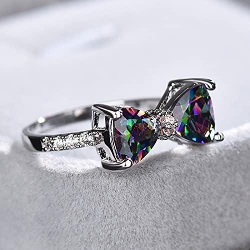 Polu colon prsten od nehrđajućeg čelika leptir Dijamantni prstenovi lično poklon ženske modne prstenove