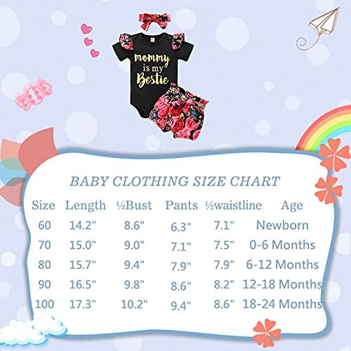 Dječja djevojka odjeća 0-12 mjeseci odjeća za dojenčad setovi ruffle romper cvijeće hlače 3pcs