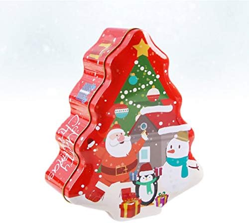 Božić Cookie poklon limenke prijenosni božićno drvo limenke bombona kutije kanister Pekara poslastica kutije