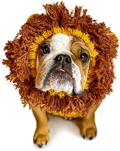 ZOO SNOOOS LION MANE kostim za pse, veliko - toplo, bez poklopca zahnjičene kapuljača za kućne ljubimce, pasa za zime, Noć vještica, Božić i Novu godinu, meke pređe za uho