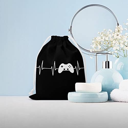 Heartbeat Gamer Platnena torba za pohranu za višekratnu guzicu Torba za vrećicu Torba za kućnu kuću