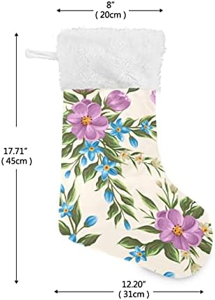 Alaza Božićne čarape Proljeće Vintage Cvijeće Klasično Personalizirano Veliki ukrasi za skladištenje za