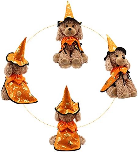 3 komada kostim za kostiju Halloween uključuju peticu Pet Witch Wizard Hat Pet Cape Puppy Viampire Kostim