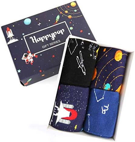 HAPPYPOP zabavni pokloni za tinejdžere djecu smiješne čarape za dječake 4-10 godina Poklon kutija za svemirske