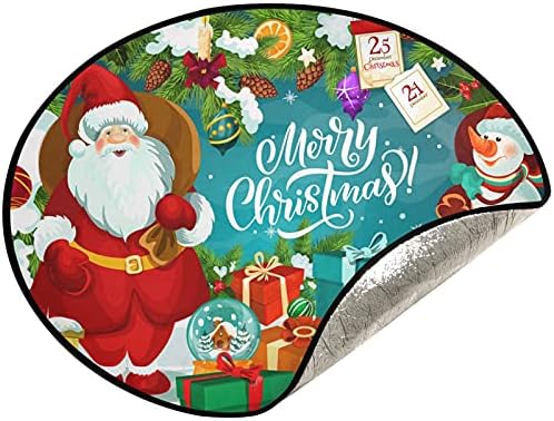 Visesunny Božić Santa Claus i snjegović Garland iz Jevreje Božićno stablo Mat stalka za stalku Mat Podni