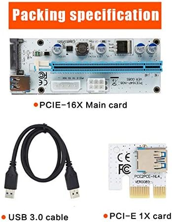 Konektori VER008S PCI-E RISER kartica Extender 30cm 60cm 100cm USB 3.0 Kabel PCI Express 1x do 16x Extender