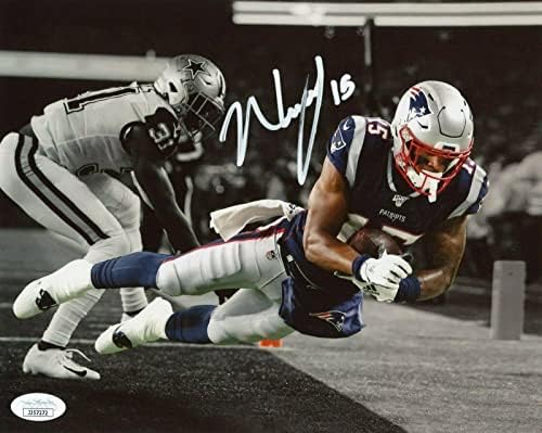 N'Keal Harry New England Patriots potpisan 8x10 Spotlight photo TD vs kauboji JSA - AUTOGREME NFL Photos