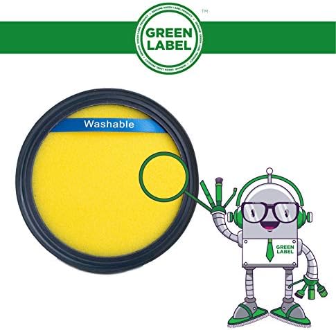 Zelena etiketa marke 2 pakovanja zamjenskog pjenastog filtera za alergensku čašicu DCF-25 za Eureka uspravne