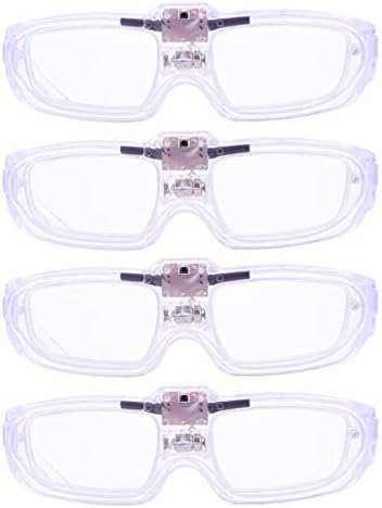 NUOBESTY jasne naočare 4kom trepćuće LED naočare sjajne naočare za sunce koje trepću za zabavu Full-Frame