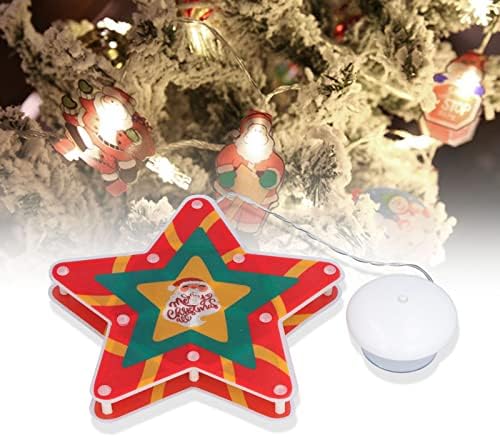 Božićno svjetlo za prozor na baterije, Božićna svjetla za prozore ukrasi, LED Božićna čaša privjesak sa